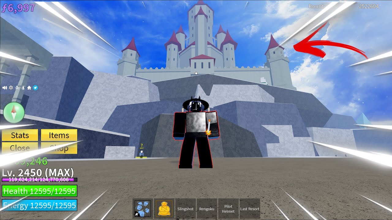 I made it to ice castle and found a fruit in roblox blox fruits 