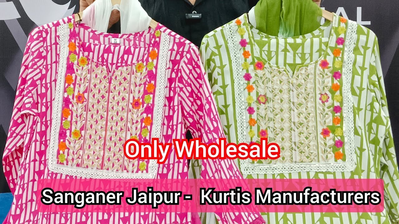 Jaipuri Cotton 3/4th Sleeve Printed Kurti at Rs 425 in Jaipur | ID:  18089736733