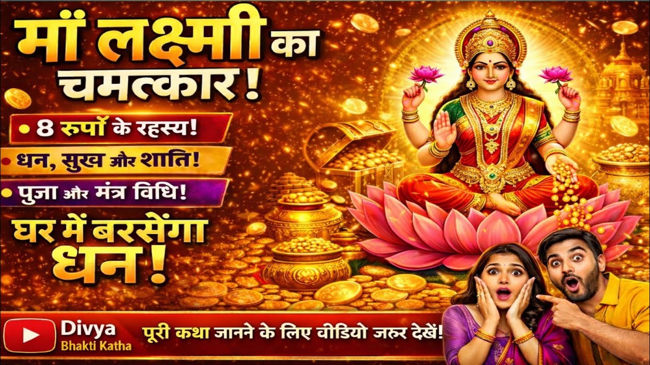 मां लक्ष्मी की संपूर्ण कथा | अष्टलक्ष्मी, पूजा विधि और धन-समृद्धि का दिव्य रहस्य.Maa Lakshmi Ki Puja