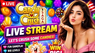 🍬 LIVE 🔴 Candy Crush Saga Gameplay | Crazy Wins, Epic Combos & Level Challenge! 🎮🔥 screenshot 5