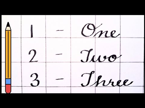 Cursive Numbers 1 To 10