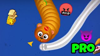 wormszone.io game play pro vs noob screenshot 4