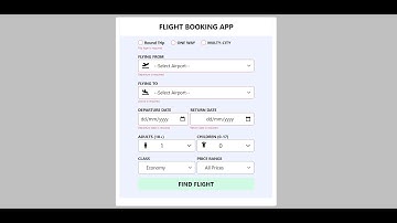 #21 Flight Booking App  with React Hook Form v7- React Micro Projects  for Beginners