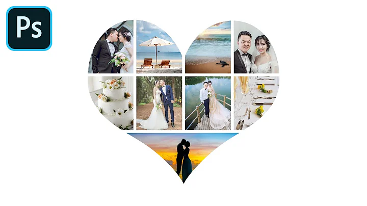 Heart Collage Photoshop - Heart Shaped Photo Frame