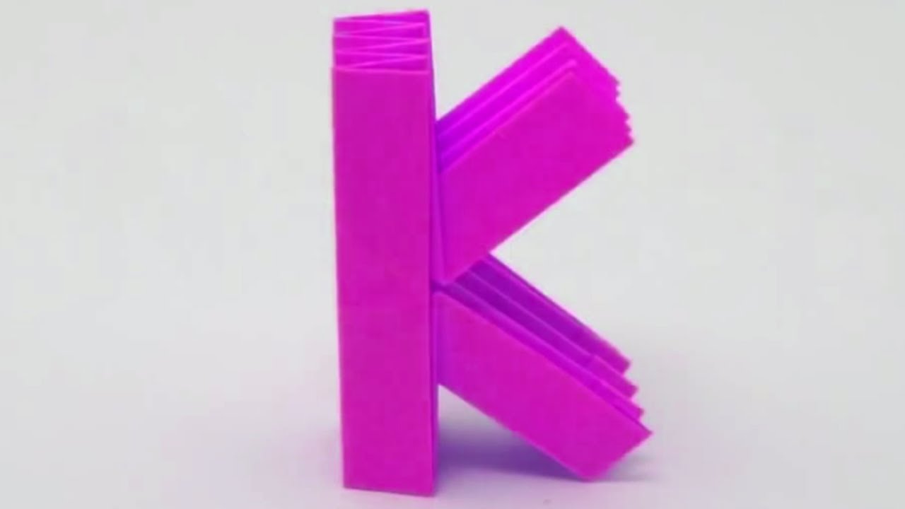 How to make an origami letter 'K'