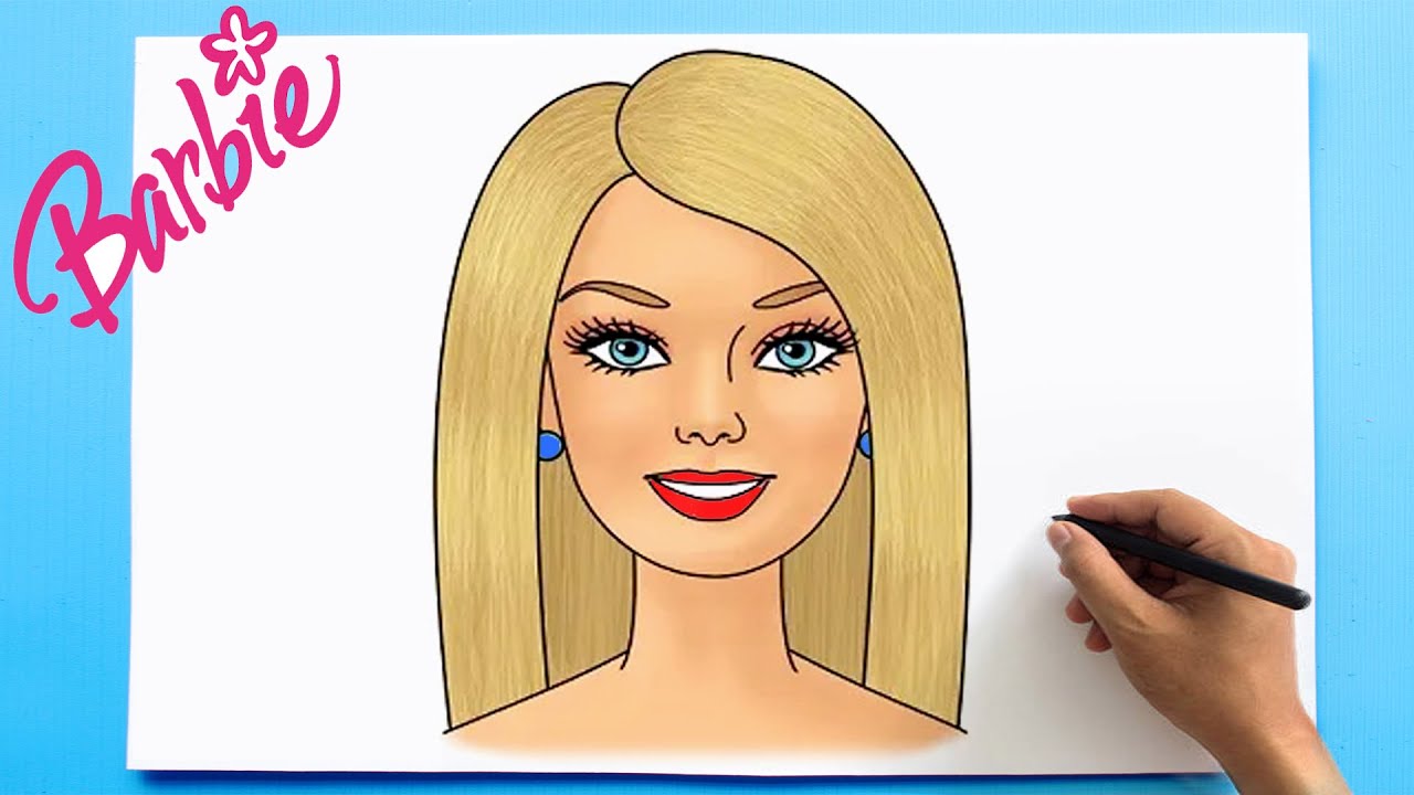 Easy Barbie Doll Drawing | How to Draw Barbie Easy Step by Step - YouTube