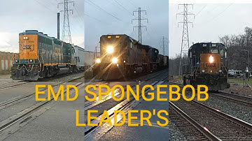 CSX EMD SpongeBob Square-Cab leaders in Detroit