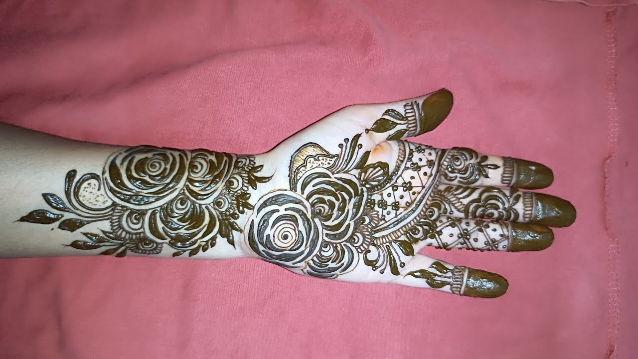 simple Rose Pattan Mehndi Design - YouTube