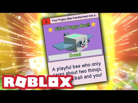 Gifted Puppy Bee Roblox Bee Swarm Simulator Youtube - unlocking gifted vicious puppy bee roblox bee swarm