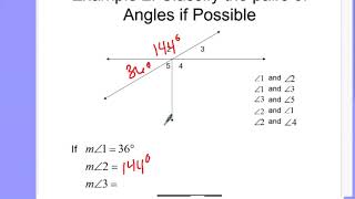 Vertical Angles and Linear Pairs 1 6