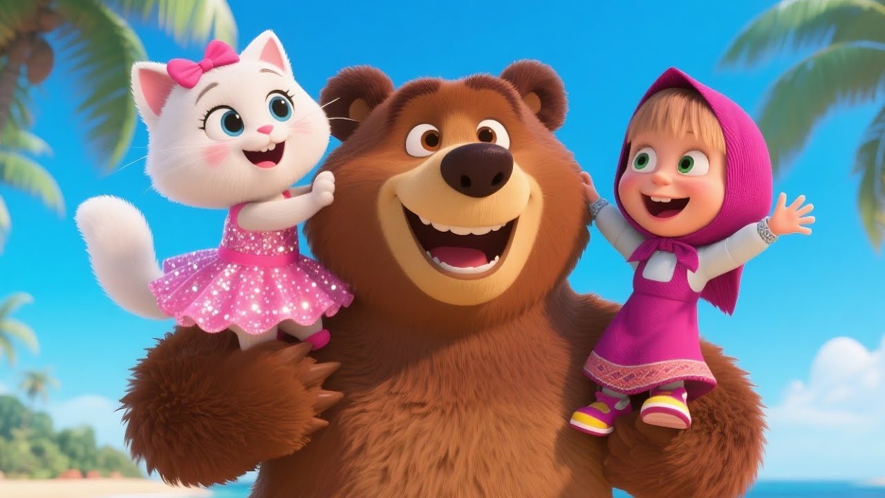 Cute Kitten meet Masha and bear🐻 | Ai cat Family 🙀 