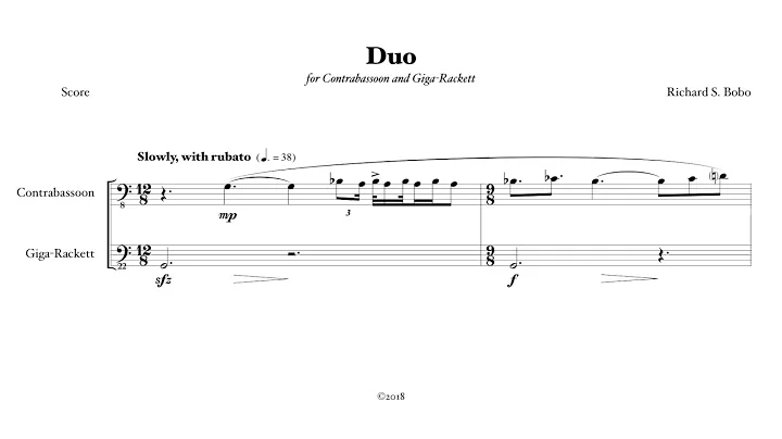 Duo for Contrabassoon and Giga-Rackett