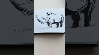 daily sketch #rhinohorn #animal #speedpaint #ink #sketch #art #drawing #tutorial