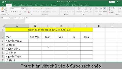 Hướng dẫn kẻ xéo trong ô excel 2010 năm 2024