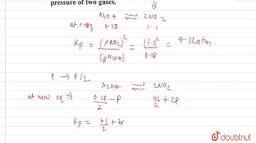 An equilibrium mixture at `300 K` contains `N_(2)O_(4)` and `NO_(2)` at `0.28` and `1.1 atm`, re...