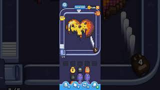 Level 341 heart pixel puzzle challenge! #pixelflow #level341 subscribe!