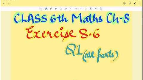 Class6 Maths chapter 8 Exercise 8.6 Q1 all parts