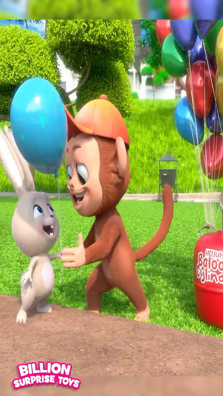 Funny balloon tricks at the park ❤️ - ABCs and 123s #shorts #billionsurprisetoys