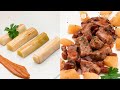 Puerros asados con salsa romesco - Cerdo salteado con salsa de Oporto - Cocina Abierta