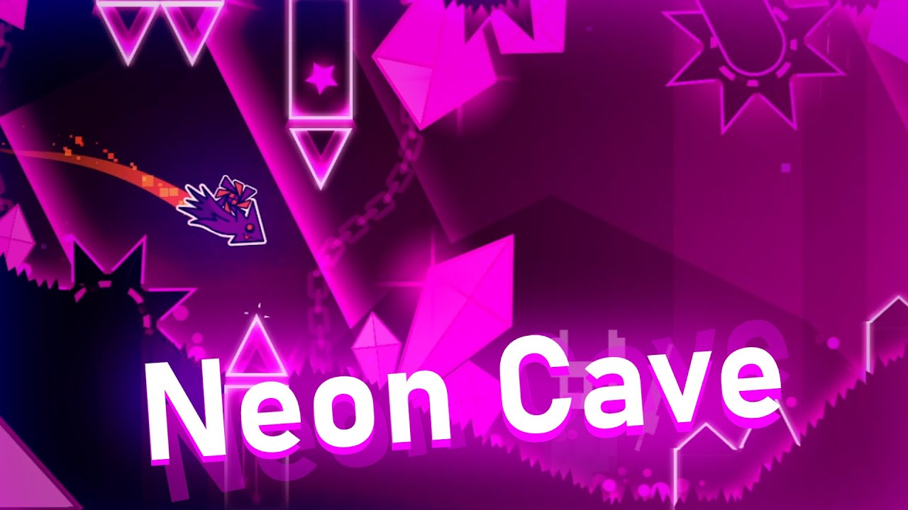 Neon Cave by me | Geometry Dash Level Showcase