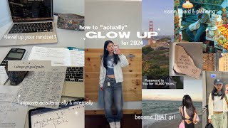 how to *ACTUALLY* GLOW UP for 2024 🌟 setting realistic goals, reset routine, vision board