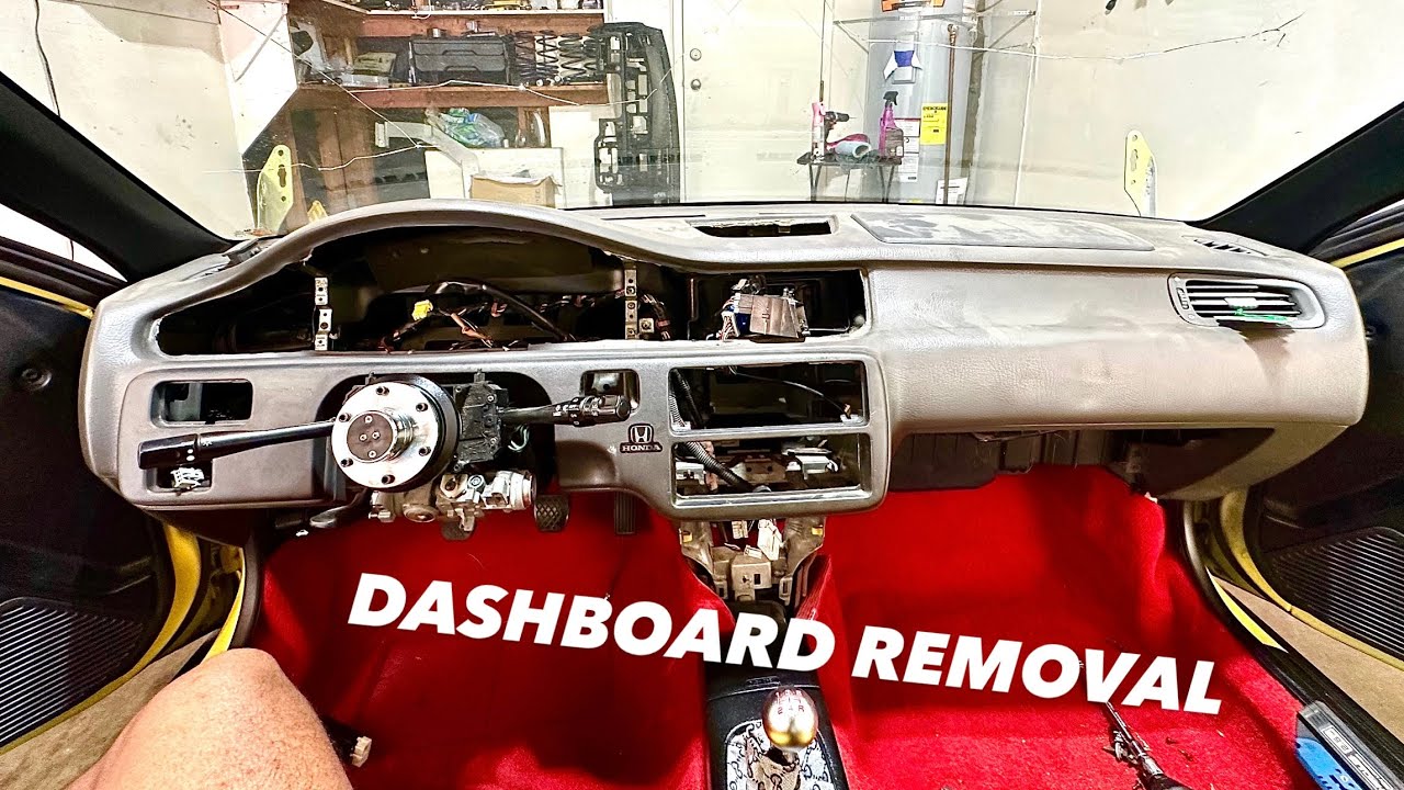 How to remove honda civic eg dashboard (9295) YouTube