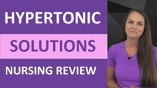 Hypertonic Solution Nursing: Examples and IV Fluids NCLEX Review (FAST) by RegisteredNurseRN 11,807 views 4 months ago 2 minutes, 8 seconds