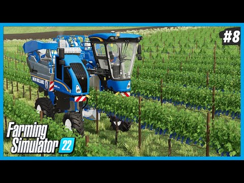 Farming Simulator 22 -🍇Üzüm Topluyoruz! New Holland Braud, Sonbahar Mevsimi 8. Bölüm