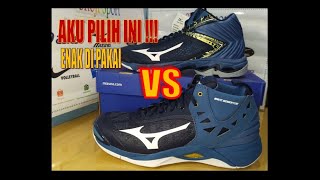 LEBIH RINGAN INI!!! PERBANDINGAN MIZUNO WAVE MOMENTUM MID VS MIZUNO WLZ-5 MID.