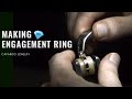 Golden ring STONE SETTING | Engagement ring DIAMOND setting 💍
