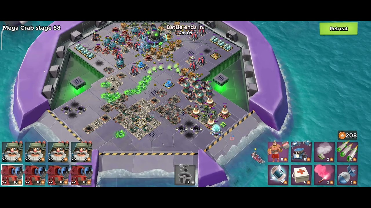 22.05.29 - Boom Beach - Mega Crab - stage 68 - May 2022