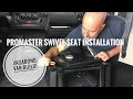 Promaster Swivel Seat Installation. Vagabond Van Build.