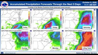 NWS Raleigh Routine Weekly Briefing for Central NC, valid through October 15, 2025