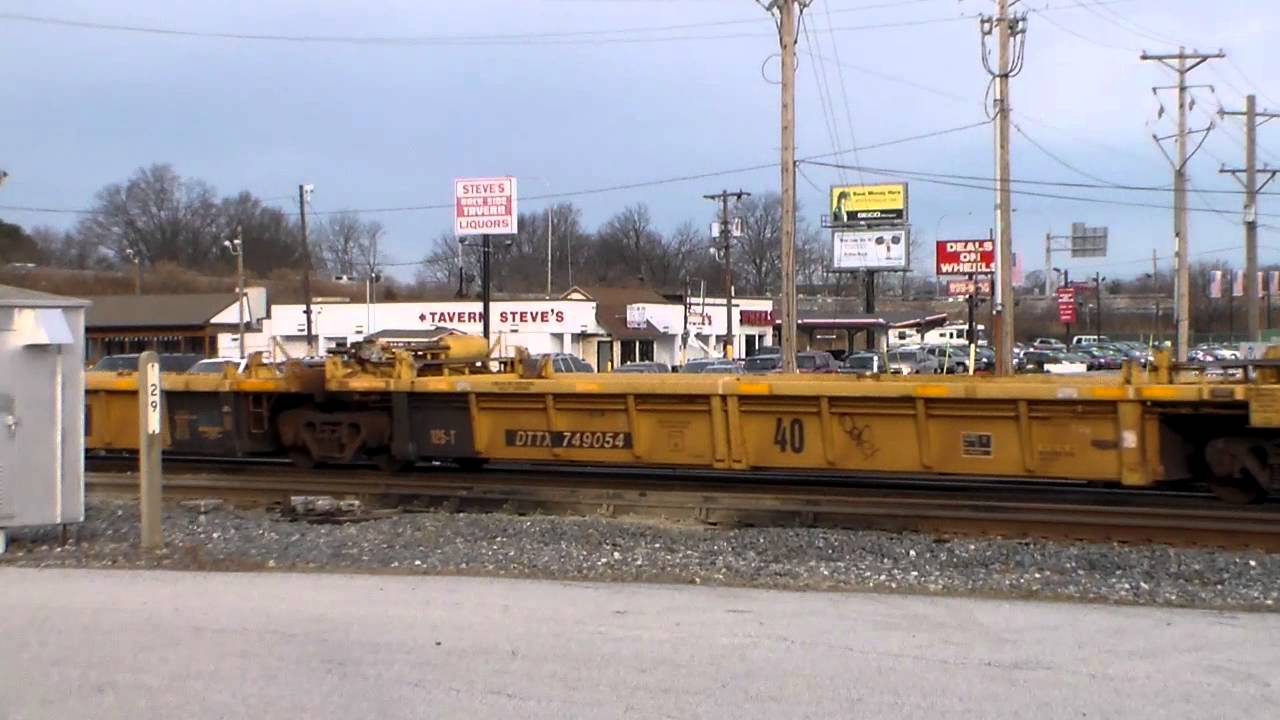 2/22/13 Part 1 - CSX Empty Intermodal Train into the Wilsmere, DE Yard ...