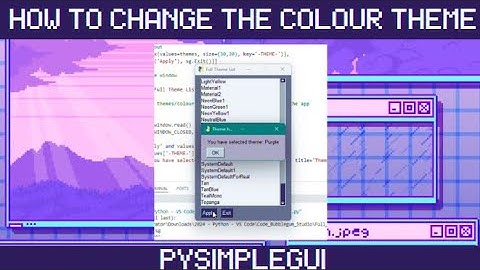How to change the theme colour - PySimpleGUI