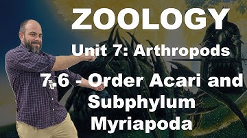 Zoology - 7.6 - Order Acari and Subphylum Myriapoda