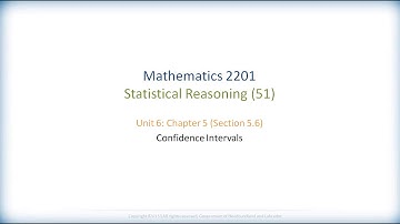 Math 2201 - Ch.5 Sec.5.6 - Confidence Intervals - Instruction