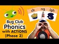 Bug club phonics  phase 3  learn phonics with actions  sounds  mr bates creates