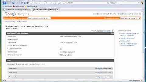 Google Analytics Creating Goals Tutorial by Susan Newman