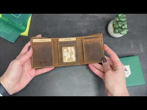 Коричневий портмоне чоловічий Visconti 700 OIL BRN Apache video