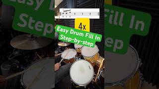 Easy Drum Fill In Step by Step #drums #drumlessons #drumfill