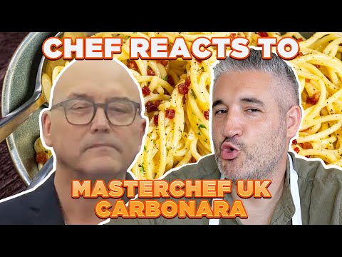 Italian Chef Reacts to MASTERCHEF UK CARBONARA | Vincenzo