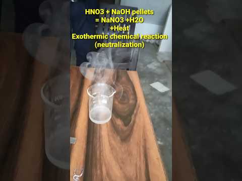 chemical reaction between sodium hydroxide and nitric acid #shorts