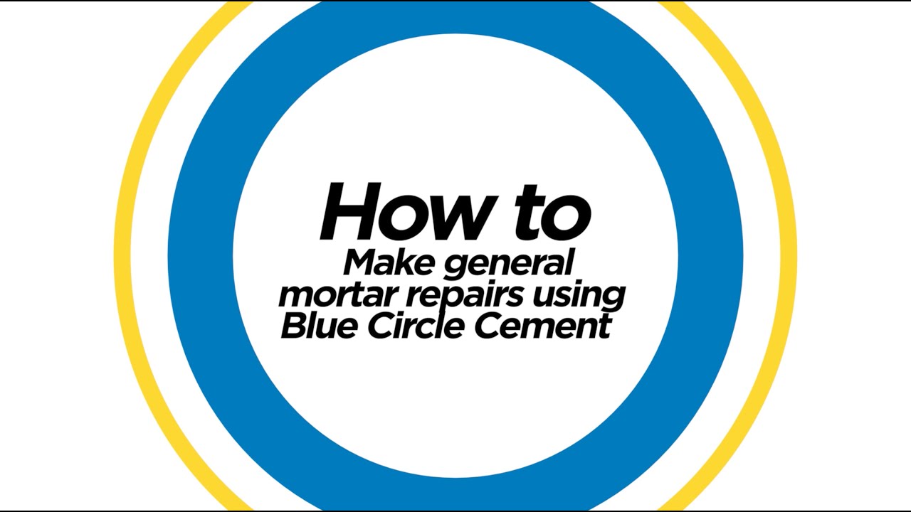 How to make general mortar repairs using Blue Circle Cement