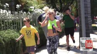 Julianne Hough spotted running in Sherman Oaks