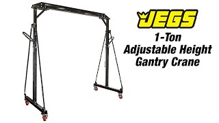 55581245 JEGS Adjustable Height Gantry Crane 1 Ton