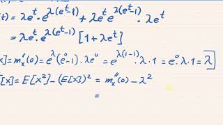 Deriving the Moment Generating Function, Mean and Variance of Poisson Probability Distribution