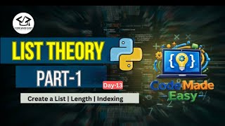Day 13 Python Tutorial in Hindi | List Part-1 | Create List, Length & Indexing | Beginners