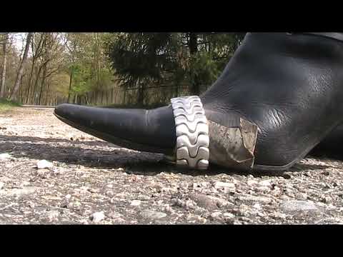 ASMR original Ebel Sportwave under old boots