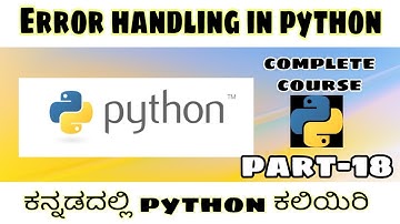 [Kannada] -Error handling in python || complete python course in kannada || by script kiddie